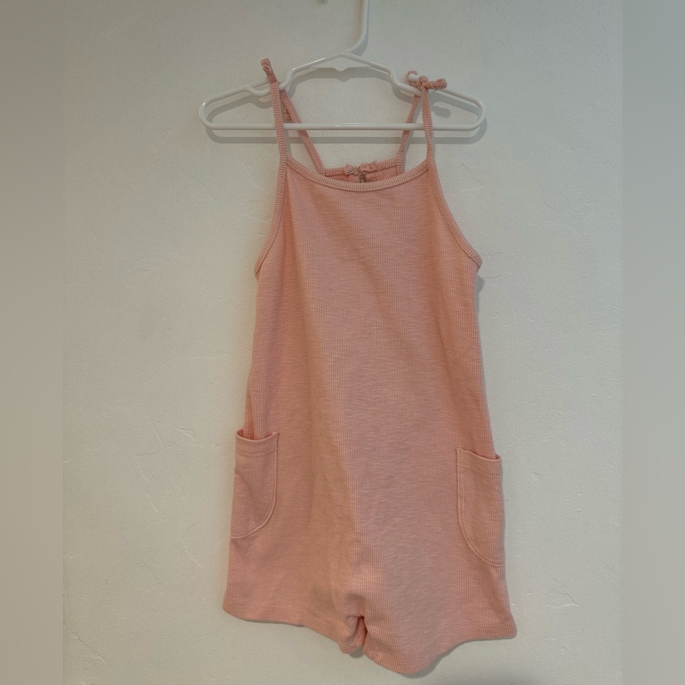 Zara Kids Toddler Girl 4-5 Pink Romper EUC